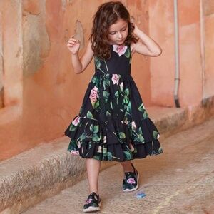 Dolce $ Gabbana Kids Girls Sleeveless Tiered Dress